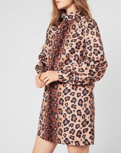 Robe Panther léopard marron